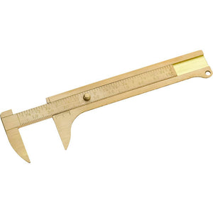 Shop Fox 4 Inch Brass Caliper Sliding Vernier D2732 - ToolPlanet