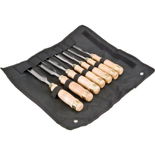 Shop Fox 7 Pc. Gouge Chisel Set Chrome Vanadium Steel D3780 - ToolPlanet