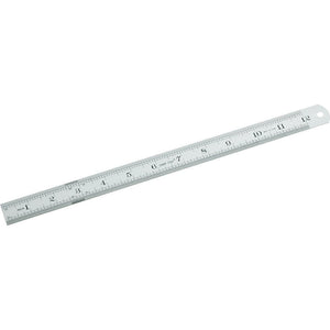 Shop Fox Aluminum Ruler 12 Inch SAE Metric D3264 - ToolPlanet