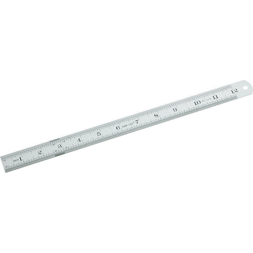 Shop Fox Aluminum Ruler 12 Inch SAE Metric D3264 - ToolPlanet