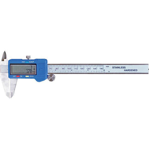 Shop Fox Digital Caliper 6 Inch Fractional Metric LCD Screen D4112 - ToolPlanet