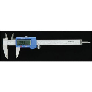 Shop Fox Digital Caliper 6 Inch Fractional Metric LCD Screen D4112 - ToolPlanet