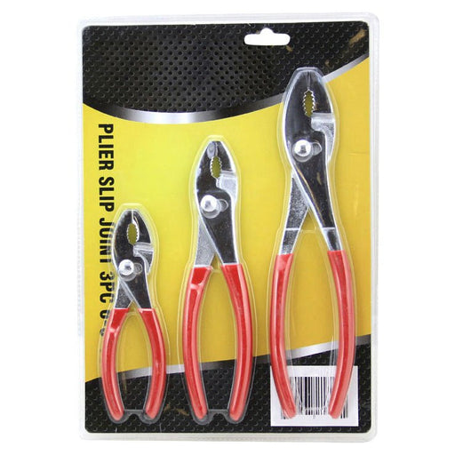 Slip Joint Pliers with Soft Grip and Roll Pouch 3 Pc Set 6 8 10 Inch - ToolPlanet