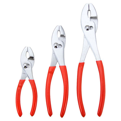 Slip Joint Pliers with Soft Grip and Roll Pouch 3 Pc Set 6 8 10 Inch - ToolPlanet