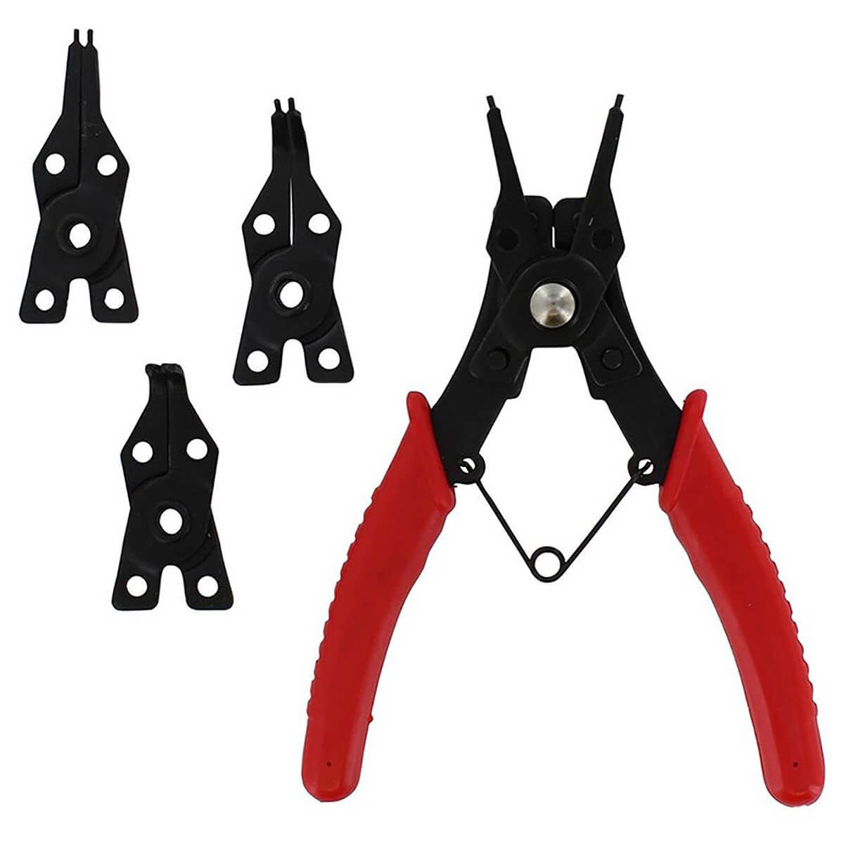 Snap Ring Plier Set - 4 Piece, Internal & External, Interchangeable ...