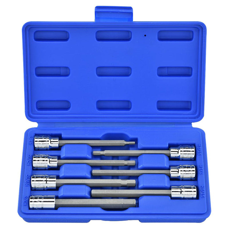 Socket Hex Bit Set 7 piece 3/8 Inch Extra Long Reach - ToolPlanet