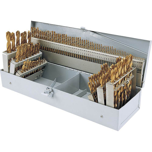 Steelex 115 pc Drill Bit Set HSS Titanium Nitride Coated D1138 - ToolPlanet