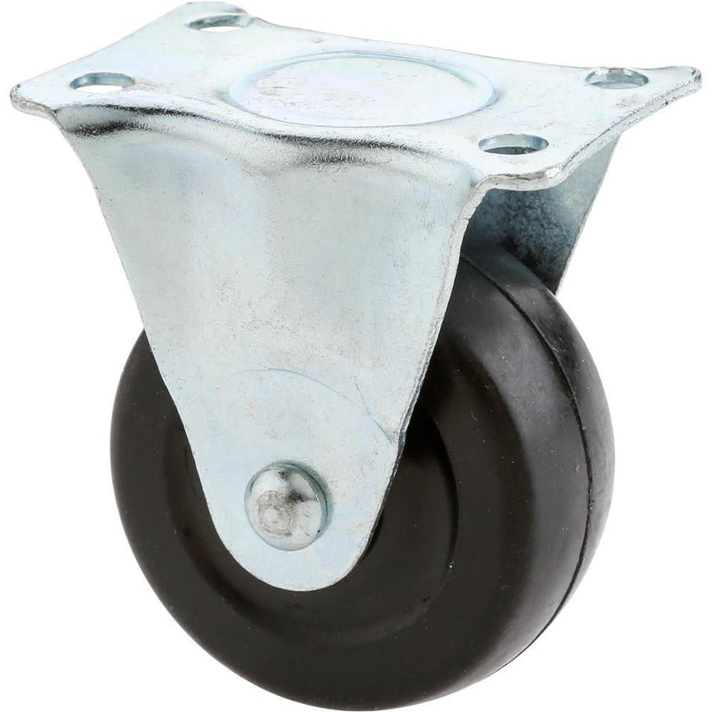 Steelex 2 In Caster Black Rubber Fixed Wheel 65 lbs D2619 - ToolPlanet