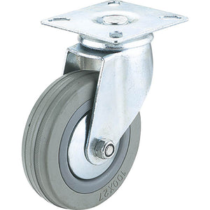 Steelex 2 Inch Caster Gray Rubber Swivel Wheel 110 lbs D2592 - ToolPlanet