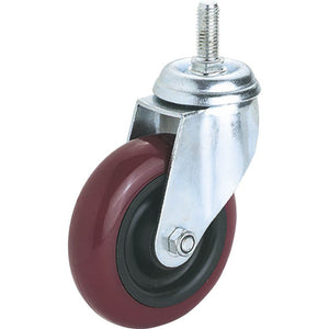 Steelex 5 Inch Caster Polyurethane Swivel Wheel Stud 300 lbs D2617 - ToolPlanet