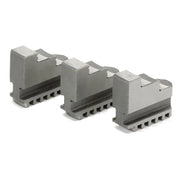 Close-up of the included set of hardened steel stepped jaws for the Steelex 3-jaw self-centering chuck