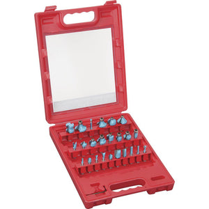 Steelex Router Bit Set 24 Pc. 1/4 Inch Carbide Tipped D3724 - ToolPlanet