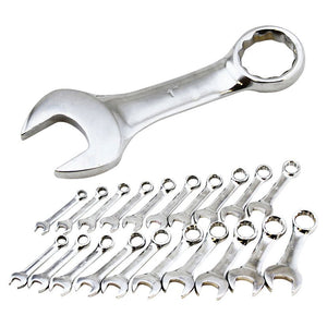 Stubby Wrench Set - 20 Pc Combination Wrench Set SAE Standard Metric - ToolPlanet