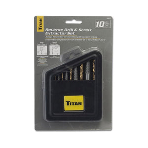 Titan Tools 10 Pc Screw Extractor/Left Hand Drill Bits 16013 - ToolPlanet