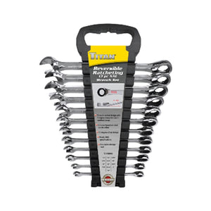 Titan Tools 13 Pc SAE Reversible Ratcheting Wrench Set 17364 - ToolPlanet