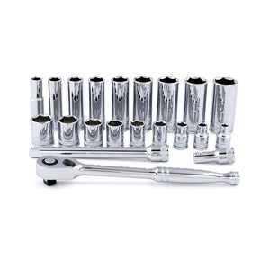 Titan Tools 21 Pc 3/8 Inch Dr. SAE Socket Set 68001 - ToolPlanet