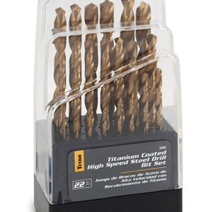 Titan Tools 22 Pc Titanium SAE Drill Bit Set 32963 - ToolPlanet