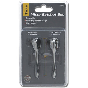 Titan Tools 2pc Micro Bit Driver and Ratchet Set 11202 - ToolPlanet