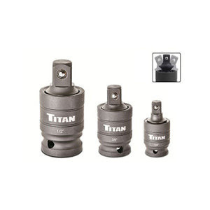 Titan Tools 3 Pc Pin-Free Locking Impact U Joint Set 16151 - ToolPlanet