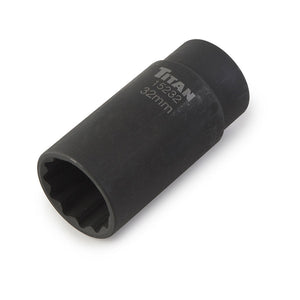 Titan Tools 32 mm 1/2 Inch Dr. 12 pt Axle Nut Socket 15232 - ToolPlanet