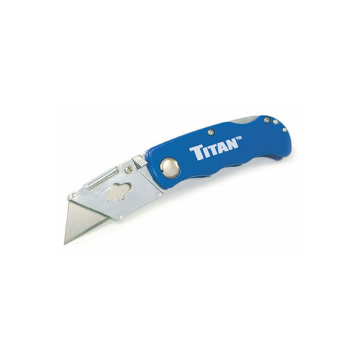Titan Tools Folding Pocket Utility Knife - Blue 11018 - ToolPlanet
