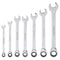 Tooluxe 7 pc Ratcheting Wrench Set Metric 8mm to 19mm 03112L - ToolPlanet