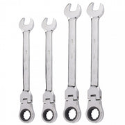 Tooluxe Tools 4 pc Metric Flex Head Ratcheting Wrench Set 03629L - ToolPlanet