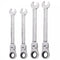 Tooluxe Tools 4 pc Metric Flex Head Ratcheting Wrench Set 03629L - ToolPlanet