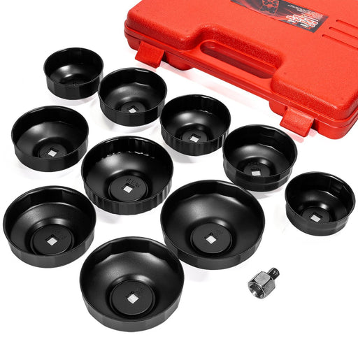 Universal Oil Filter Cup Wrench Socket Tool Set | 10-Piece 3/8" Drive Cap Wrenches - ToolPlanet