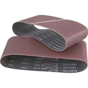 Woodstock 100 Grit Aluminum Oxide Sanding Belt 3 x 21 In. 2 pack D1230 - ToolPlanet