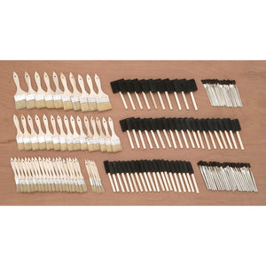 Woodstock 150 Pc. Mega Brush Set Foam Bristle Glue D3105 - ToolPlanet