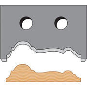 Woodstock 3 Inch Chair Rail Moulding Knife Set of 2 D3341 - ToolPlanet