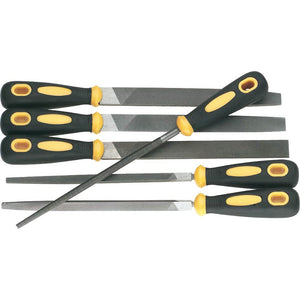 Woodstock 6 Pc. File Set Soft Grip Rubber Handles D3112 - ToolPlanet