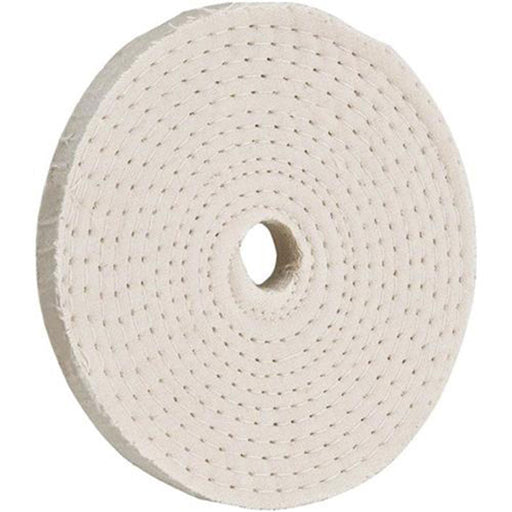 Woodstock Buffing Wheel 4 Inch 40 Ply 5/8 Hole Spiral Sewn D3176 - ToolPlanet