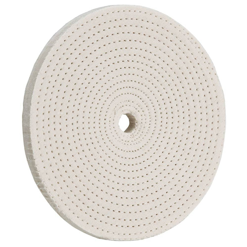 Woodstock Buffing Wheel 6 Inch 40 Ply Spiral Sewn Cotton D2504 - ToolPlanet