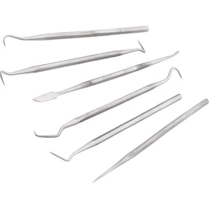 Woodstock Dental Pick Set 6 Pc. 5-3/4 In. Length Stainless Steel D3390 - ToolPlanet