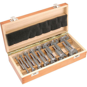 Woodstock Forstner Drill Bit Set 15 pc. Carbide Hex Shank D4092 - ToolPlanet