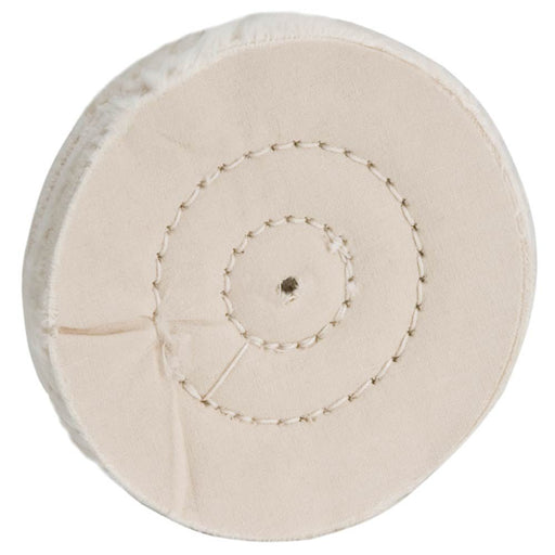 Woodstock Soft Muslin Buffing Wheel 4 Inch x 40 Ply x 1/4 D2510 - ToolPlanet